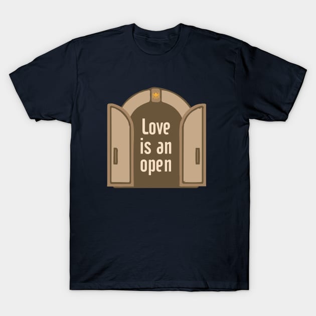 Love is an open door T-Shirt by Linneke